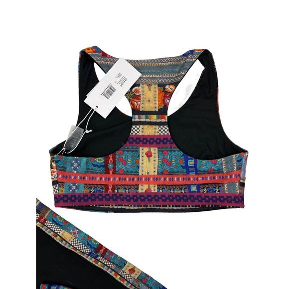 Johnny Was - Beatrice Bee Active Sports Bra, Leggings & Windbreaker in Black Mul - Picture 6 of 11